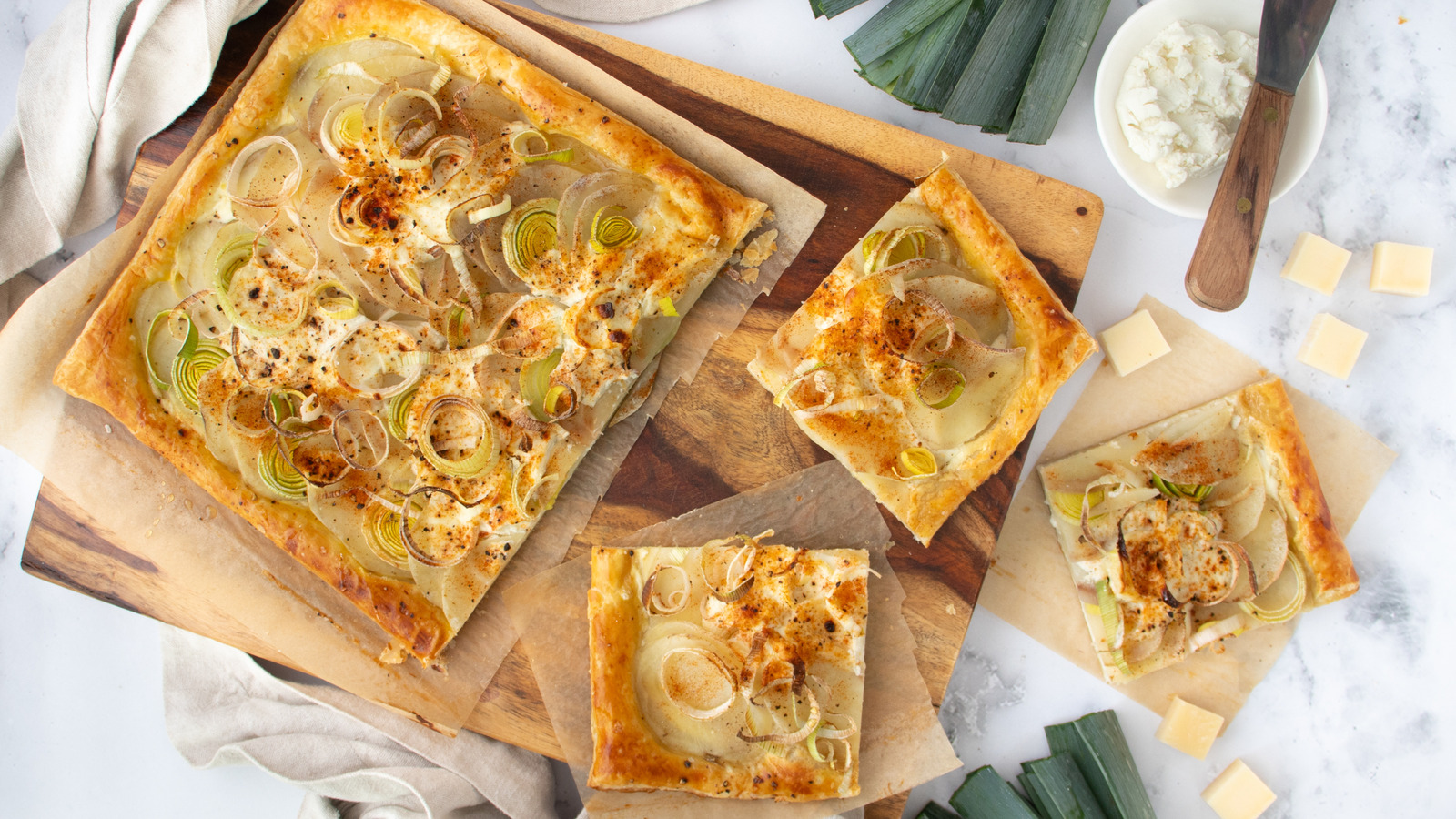 Potato Leek Tart With Gruyere And Goat Cheese Recipe