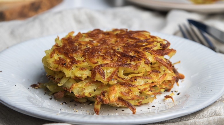 cooked potato rostis