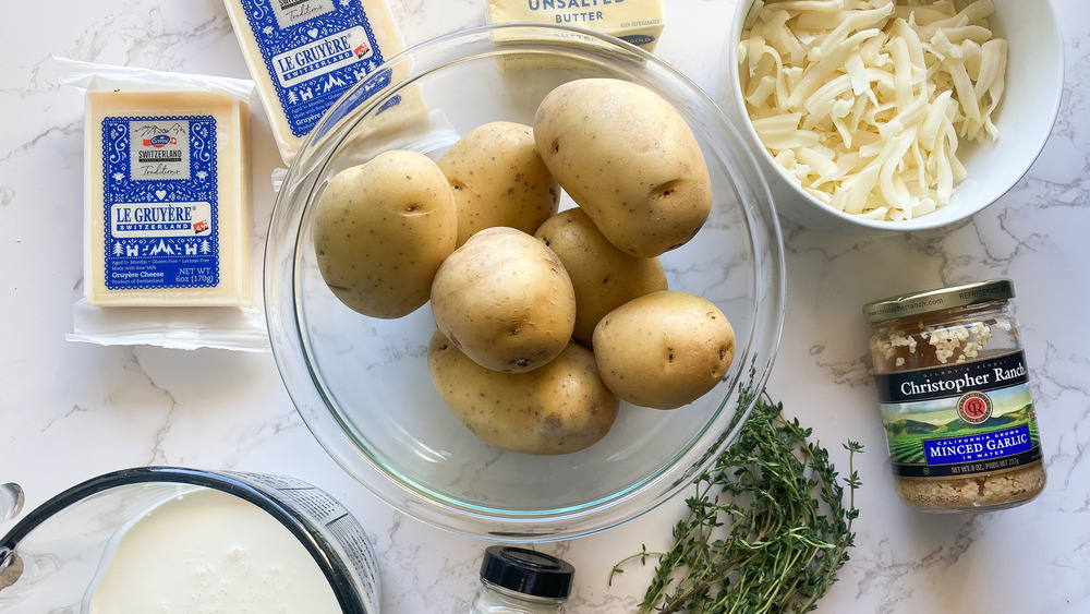 recipe ingredients for potatoes au gratin