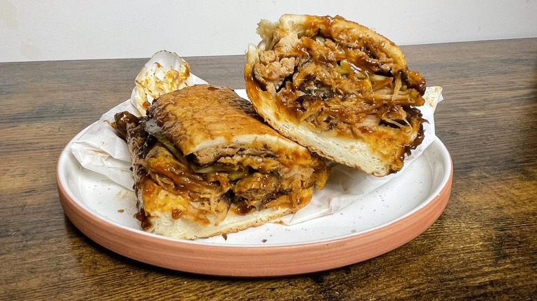 The new Sweet Heat Pork BBQ sandwich at Potbelly