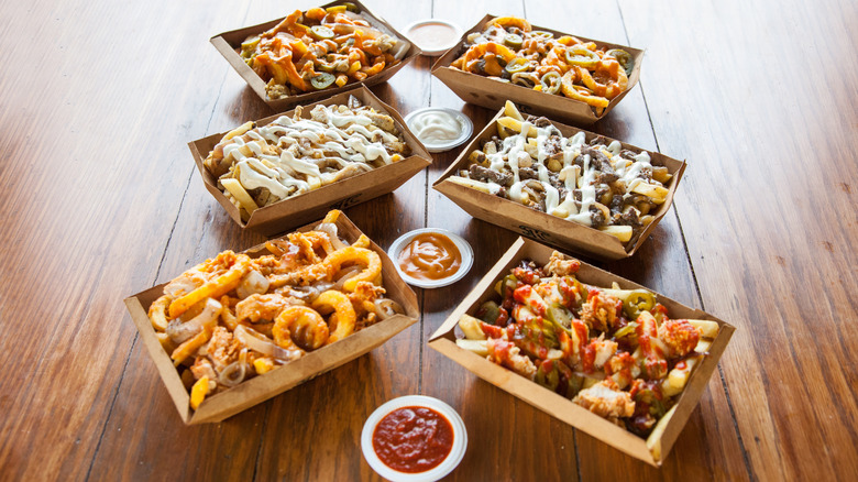 poutine and loaded fries baskets