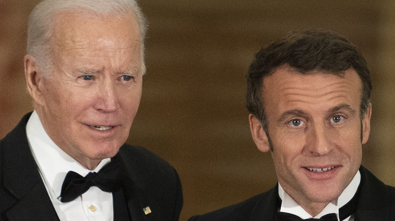 President Joe Biden and French President Emmanuel Macron at the state dinner