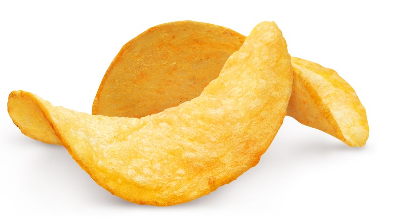 close up of pringles chips