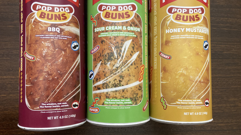 Cans of Pringles flavored buns