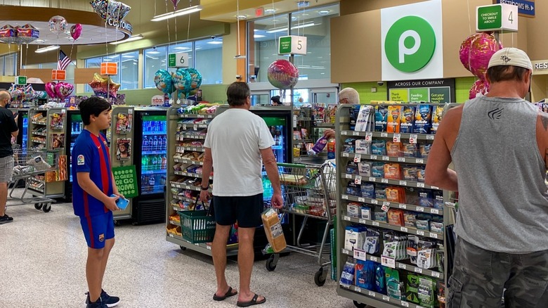 Shoppers at Publix