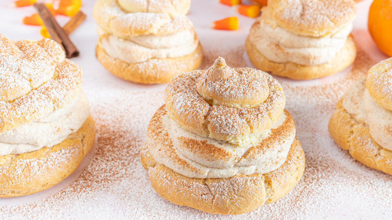 pumpkin cream puffs