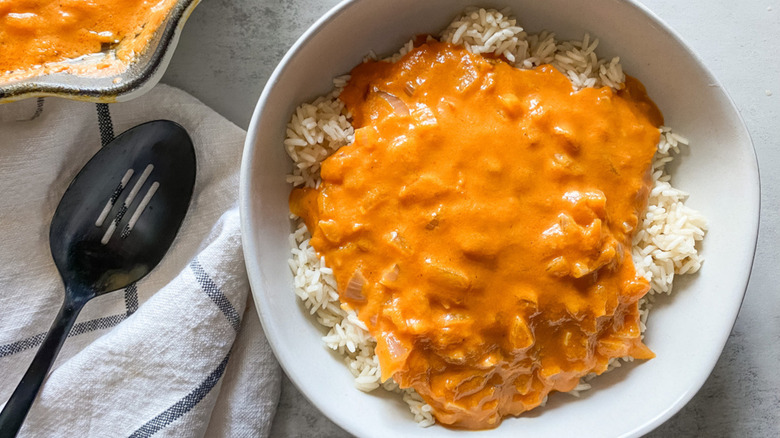 pumpkin curry over rice