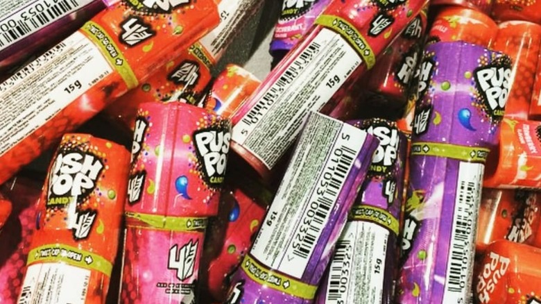 Pile of Push Pop candy