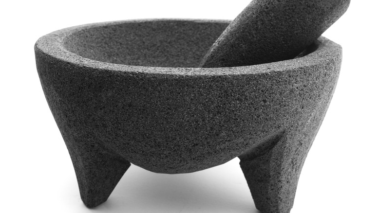 molcajete on white background