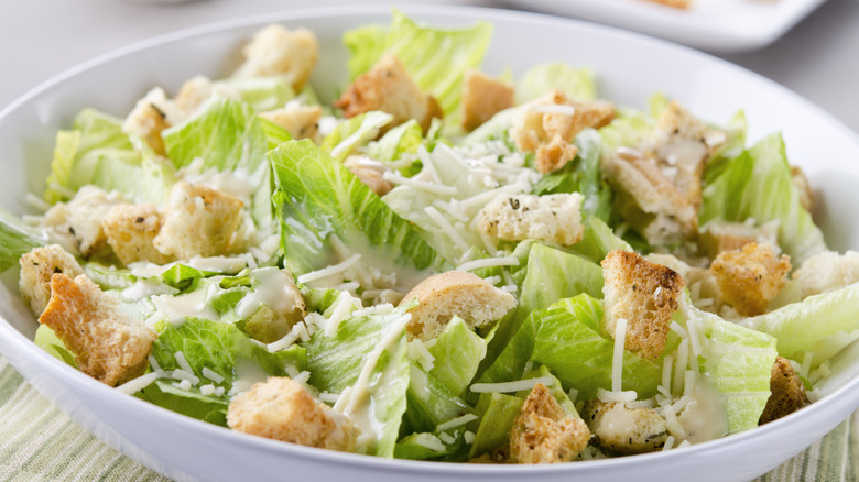 Bowl of Caesar salad