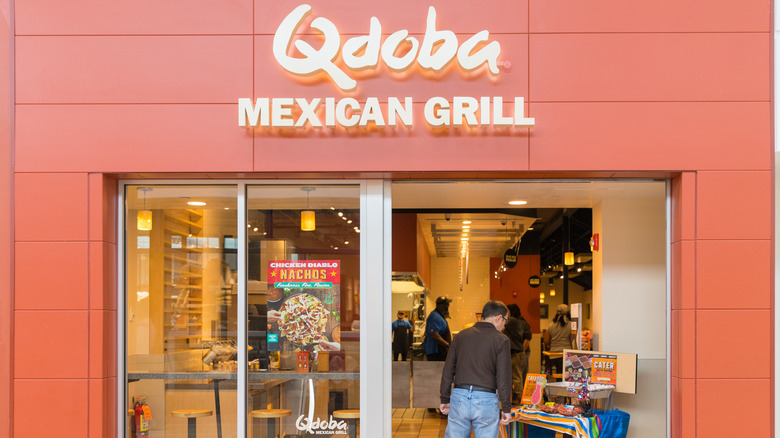 inside a QDOBA restaurant
