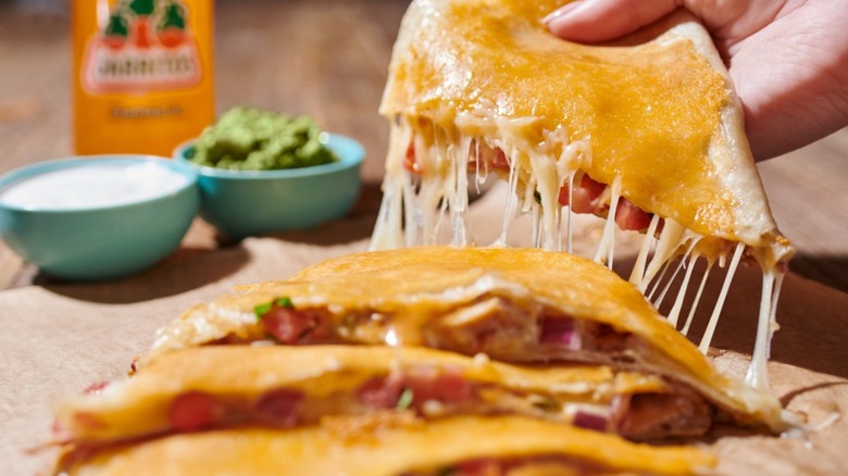 Qdoba cheese-crusted quesadilla 