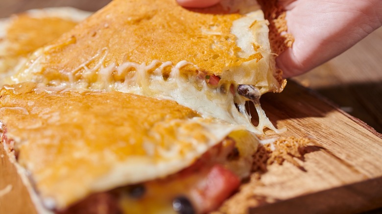 Qdoba cheese-crusted quesadilla 