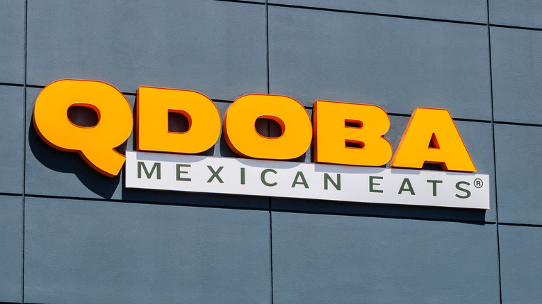 Qdoba Mexican Eats sign on buliding