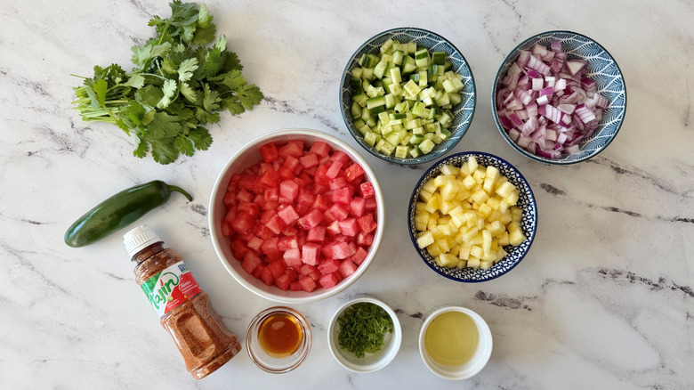 Watermelon salsa ingredients