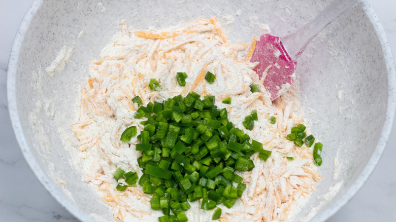cheese and jalapeno in bowl 