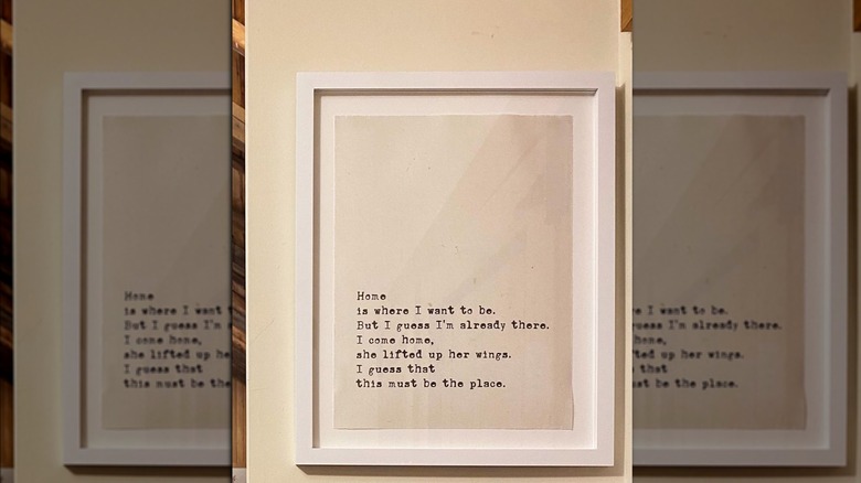 Framed poem from Rachael Ray's Instagram