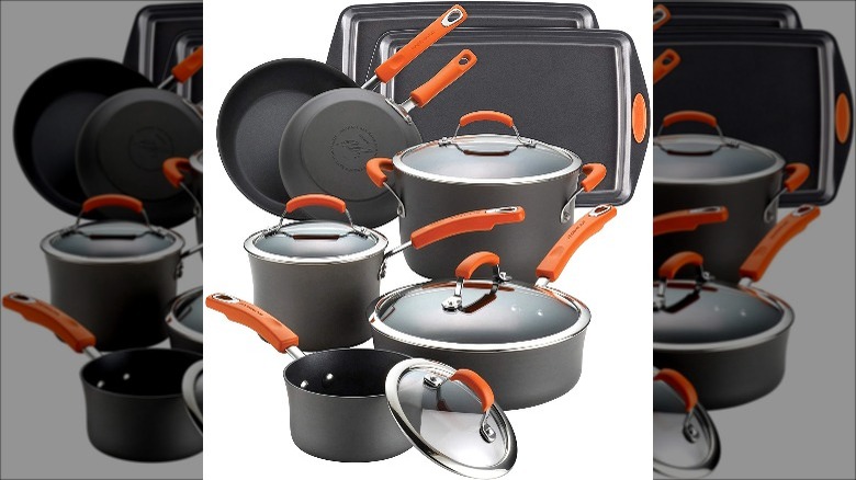 Rachael Ray Hard-Anodized 12-Piece Cookware Set with Bakeware