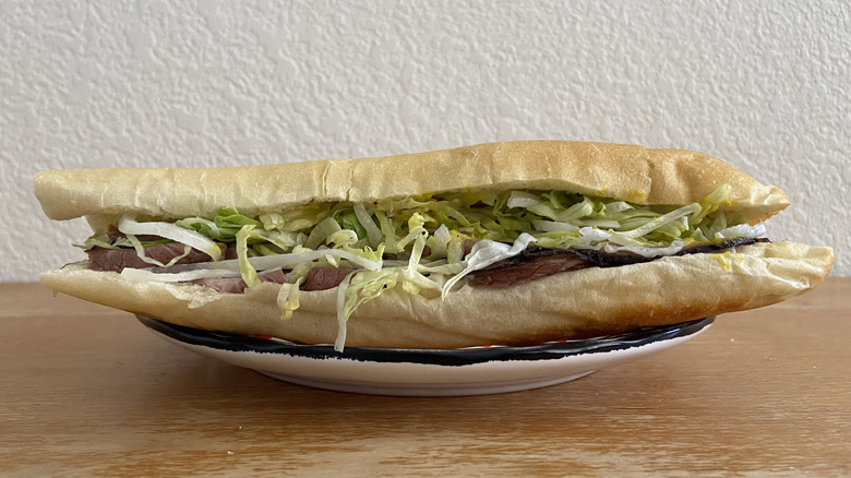 Jimmy John's sandwich on a small plate