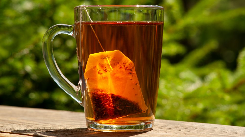 Woman drinking tea