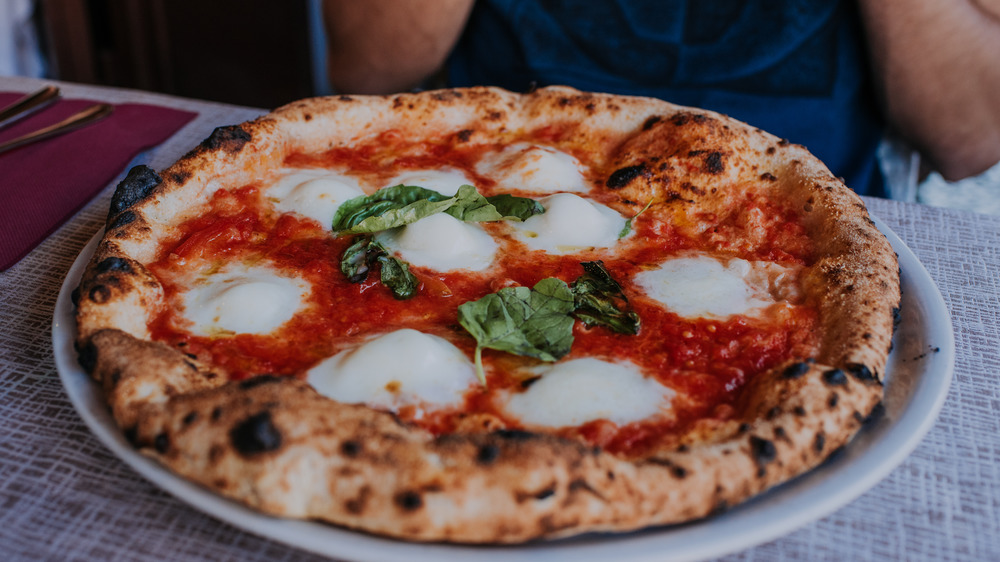 Pizza with buffalo mozzarella