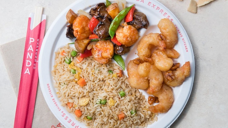 Plate of food at Panda Express