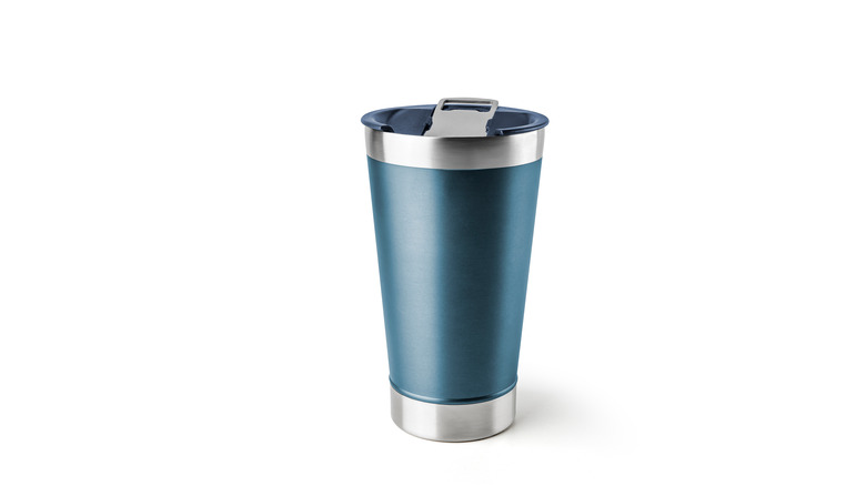 Classic blue metal tumbler