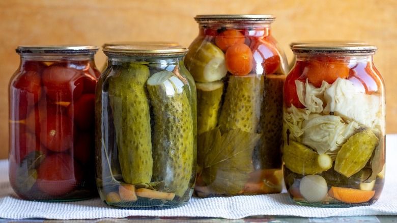 jars of vegetables