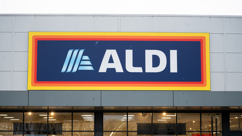 Colorful Aldi store sign