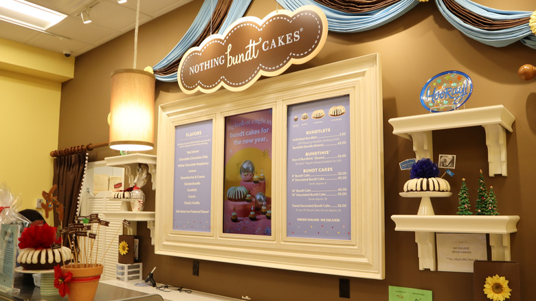 Interior of Nothing Bundt Cakes pastry shop