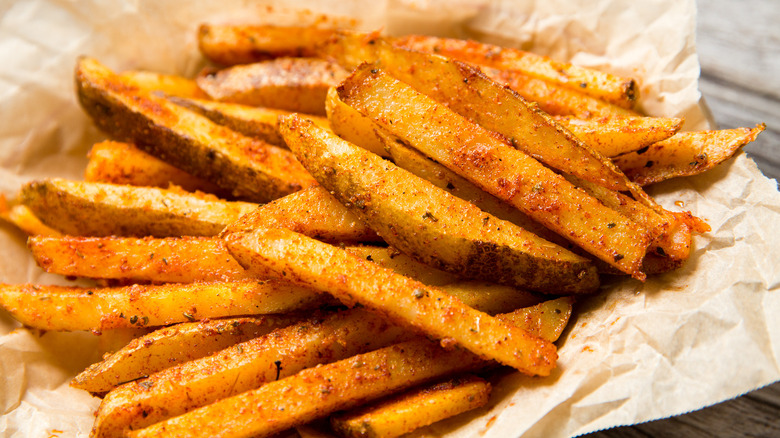 Cajun fries served in basket