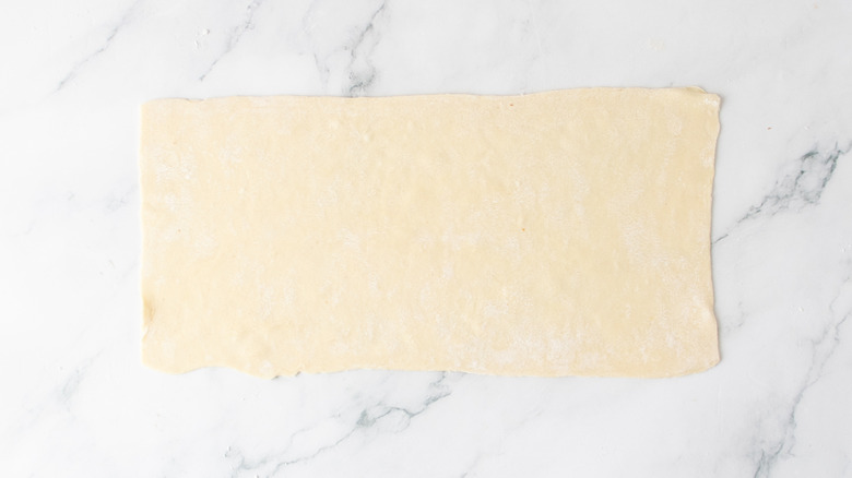 one rectangle of pastry dough