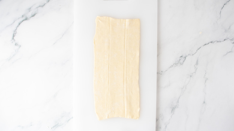 one rectangle of pastry dough