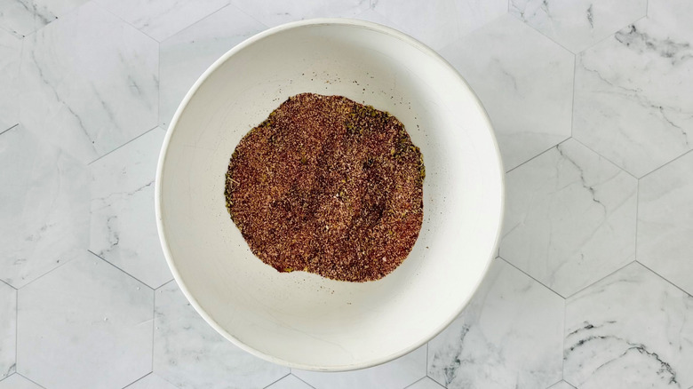 seasoning mix in a white bowl