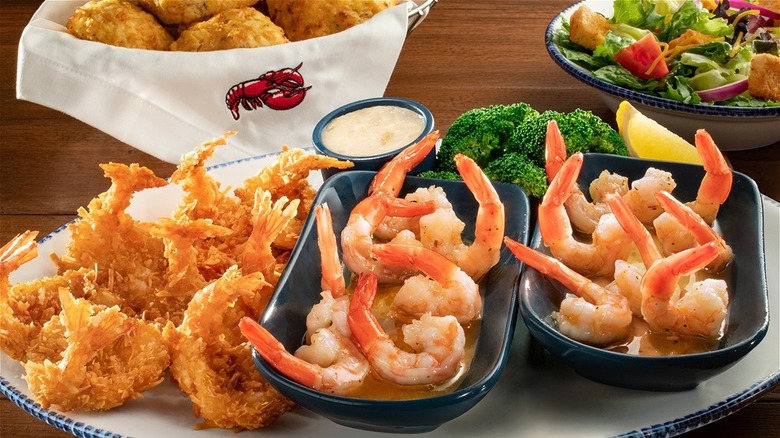 A shrimp meal at a Red Lobster restaurant location