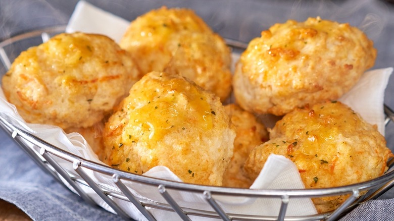 A basket of Red Lobster's Cheddar Bay Biscuits