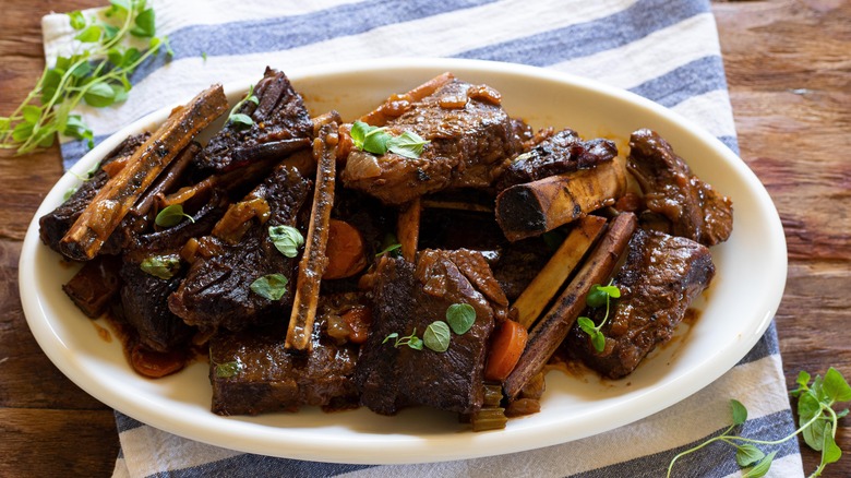 Red Wine Braised Short Ribs on a plate 