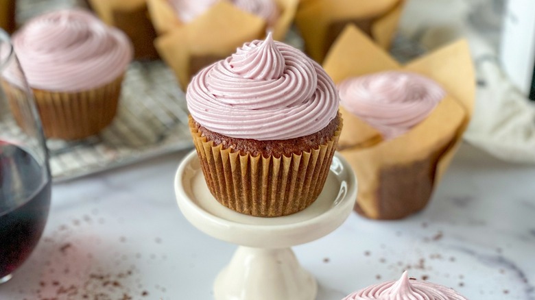 cupcake with pink frosting