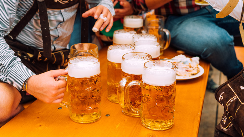 Beer steins at Oktoberfest