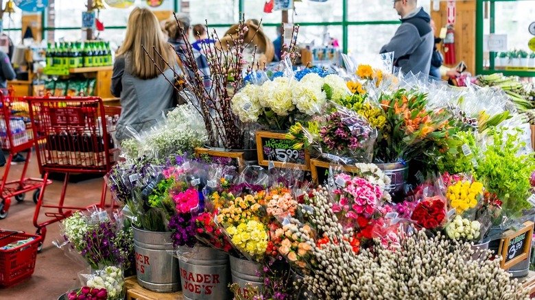 Flower selection at Trader Joe's 