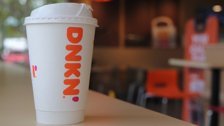 Dunkin' coffee cup