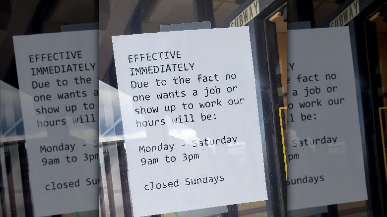 sign at subway