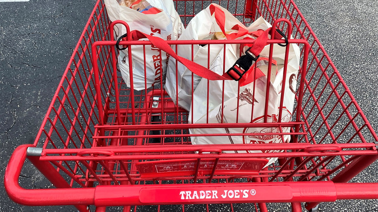 Trader Joe's cart with bags