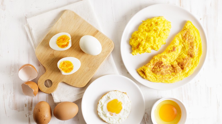 Various egg dishes