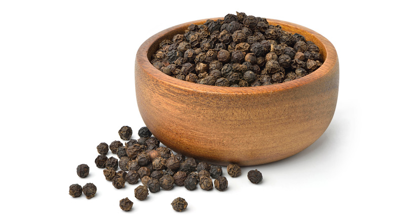 Bowl of black pepper