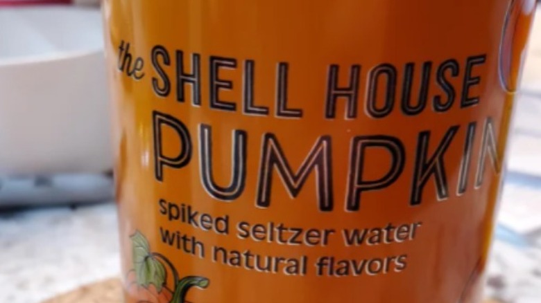 Pumpkin spiked seltzer water