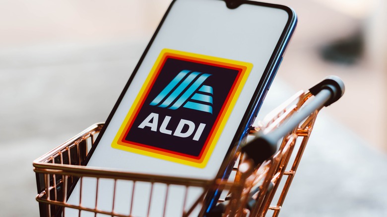 Aldi sign on store