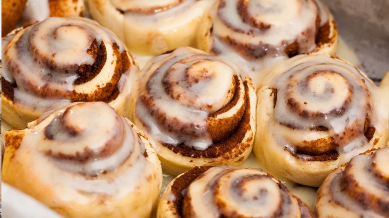 Cinnamon rolls with icing