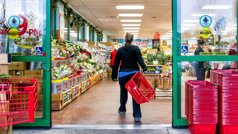 Woman shopping at Trader Joe's