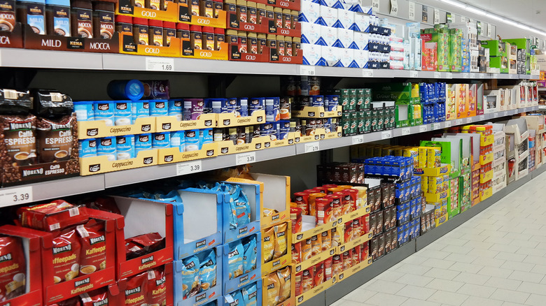 Aldi coffee aisle